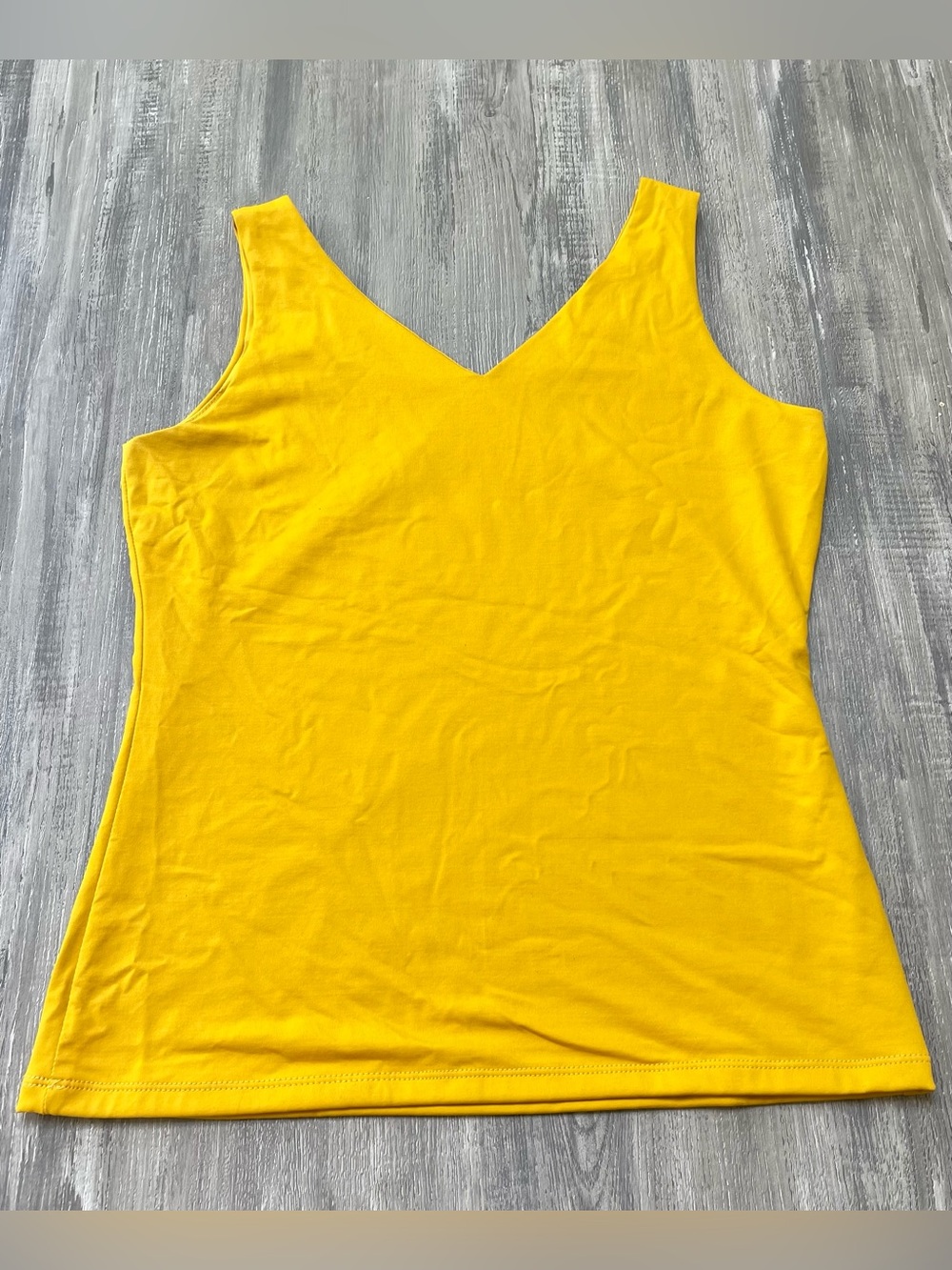 Golden Yellow V-Neck Tank Top